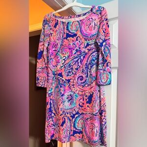 Lilly Pulitzer Colorful Paisley Long Sleeve Dress